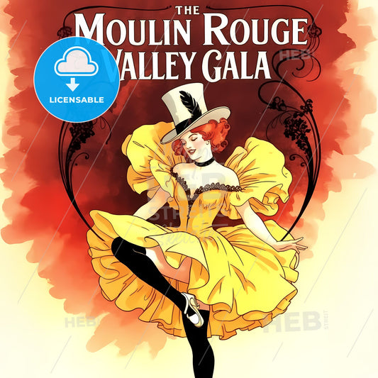 Vibrant Vintage Cabaret: The Moulin Rouge Gala Enchantment