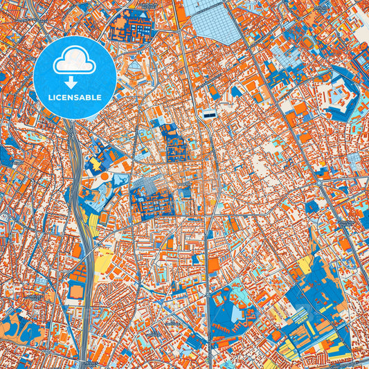 Colorful Villejuif Street Map with Labels and Buildings
