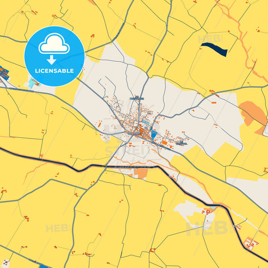 Colorful Villepinte Street Map with Labels and Buildings