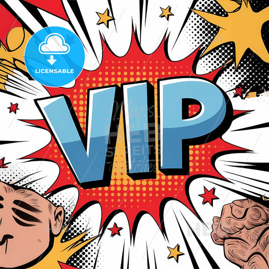 VIP Blast: Bold Comic Style 3D Pop Art Explosion Print