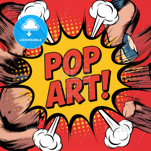 Vivid Comic Boom: Bold Explosion in Retro Pop Art Style