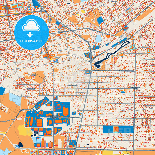 Colorful Vsevolozhsk Street Map with Labels and Buildings