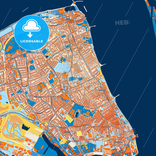 Colorful Wallasey Street Map with Labels and Buildings