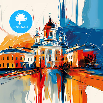 Vibrant West Jordan, Utah - A Painting Of A Building