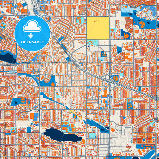 Colorful Westminster Street Map with Labels and Buildings