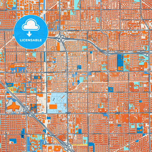 Colorful Westminster Street Map with Labels and Buildings
