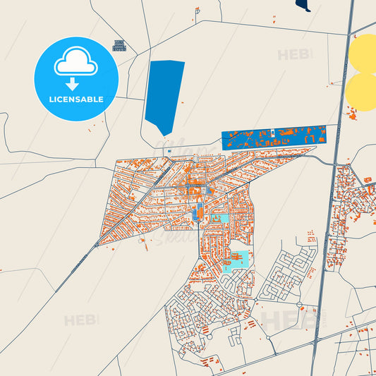 Colorful Westonaria Street Map with Labels and Buildings