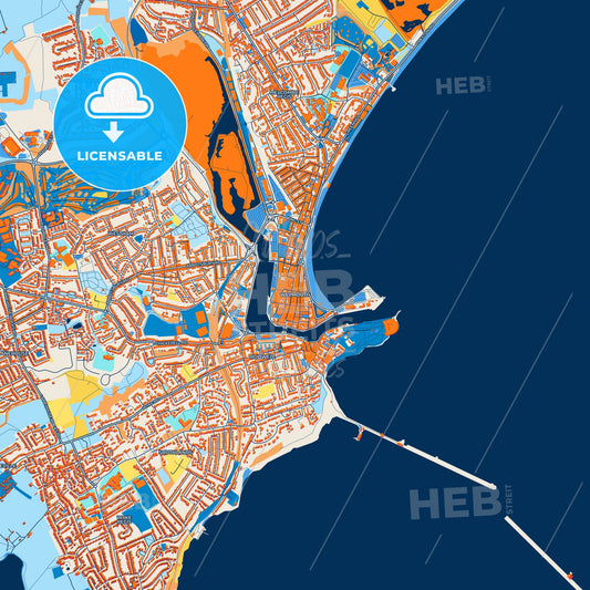 Colorful Weymouth Street Map with Labels and Buildings