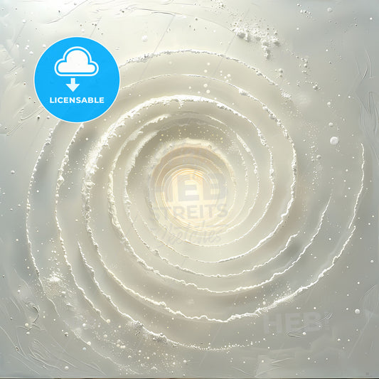 Abstract White Swirly Spiral Starry Night Art Glass Surface Painting Focus