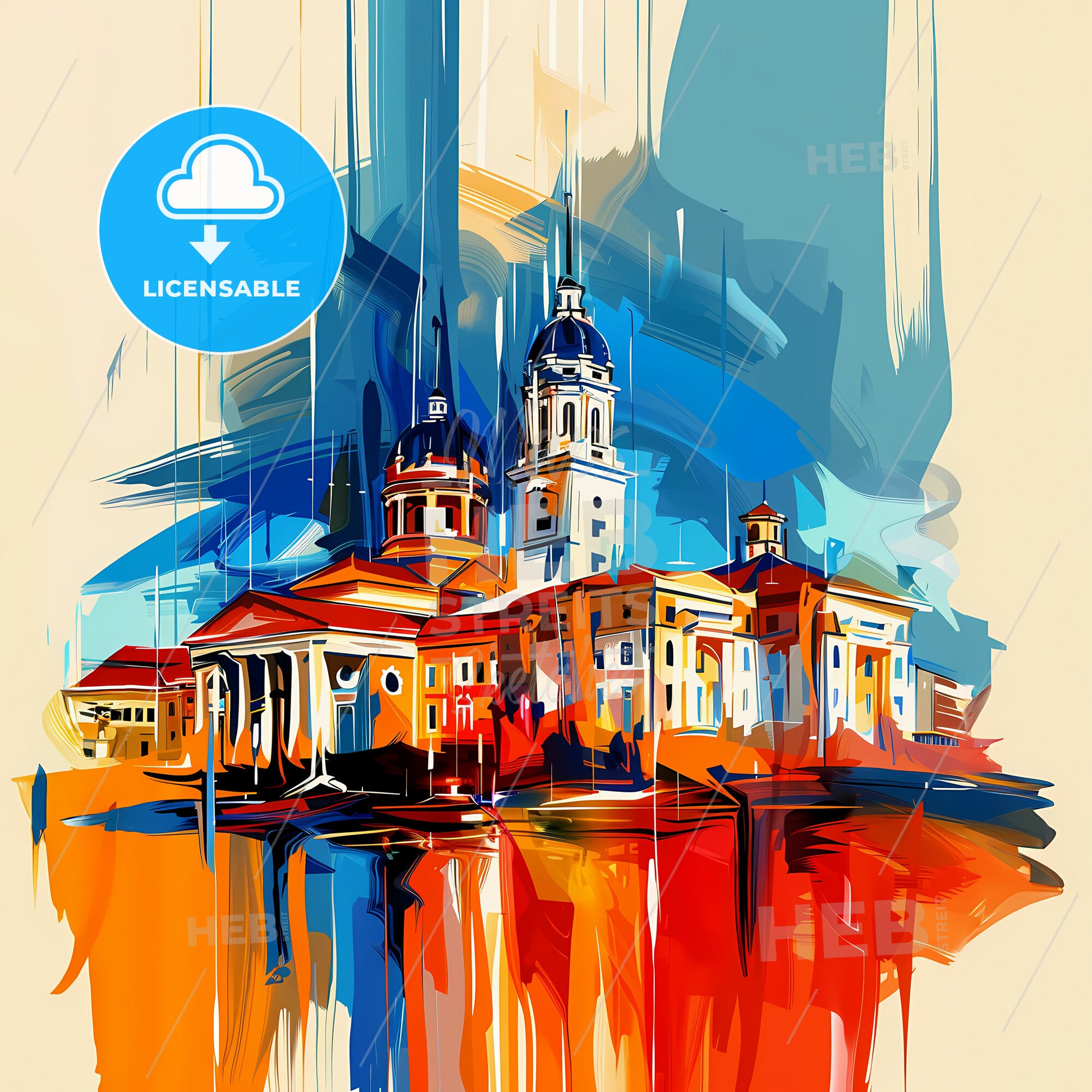 Vibrant Wichita Falls, Texas - A Painting Of A Building