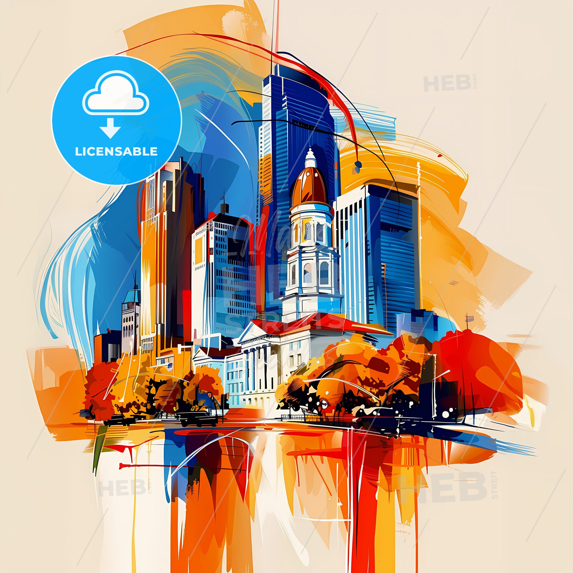 Vibrant Winston–Salem, North Carolina - A Painting Of A City