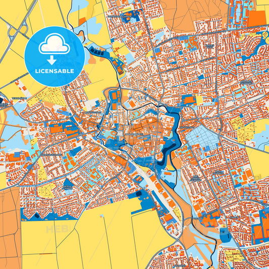 Colorful Wolfenbuttel Street Map with Labels and Buildings