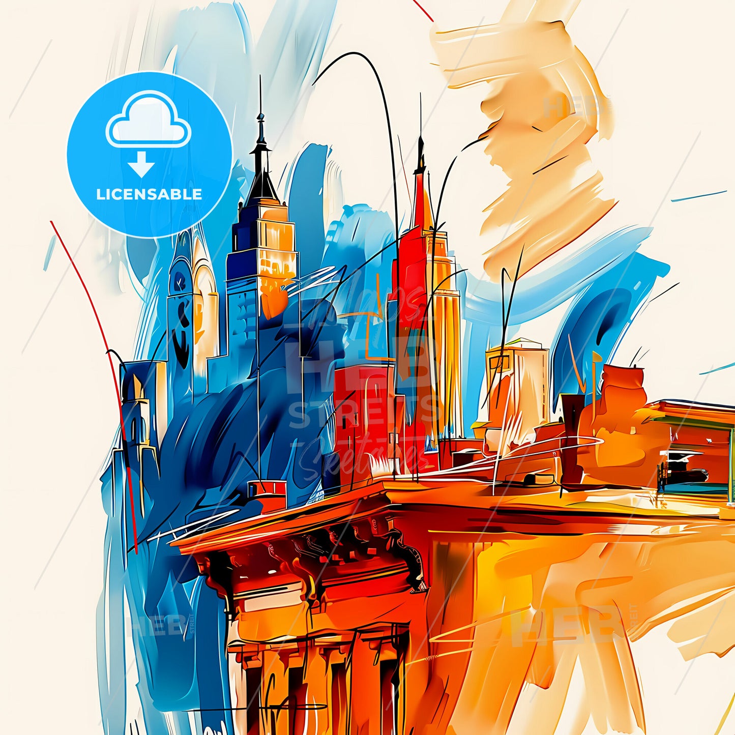 Vibrant Yonkers, New York - A Painting Of A City