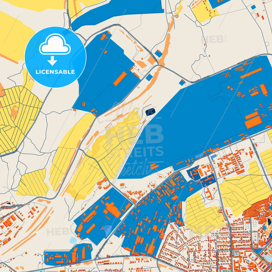 Colorful Yurga Street Map with Labels and Buildings