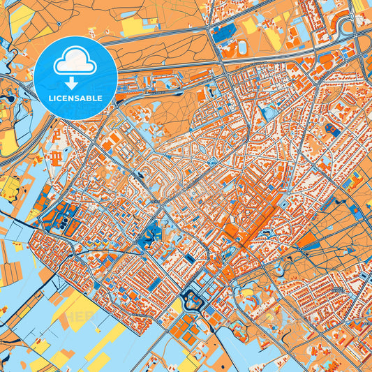 Colorful Zeist Street Map with Labels and Buildings