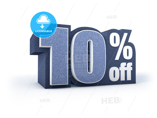 10 percent off denim styled discount price sign – instant download