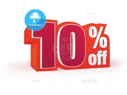 10 percent off red wool styled discount price sign – instant download