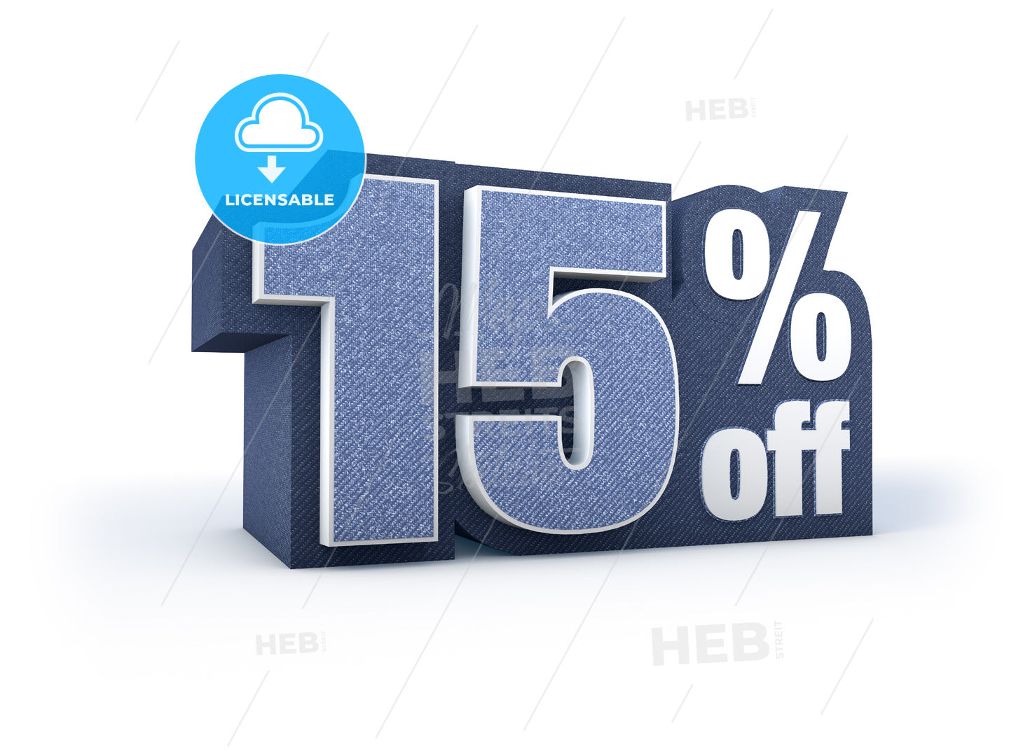 15 percent off denim styled discount price sign – instant download