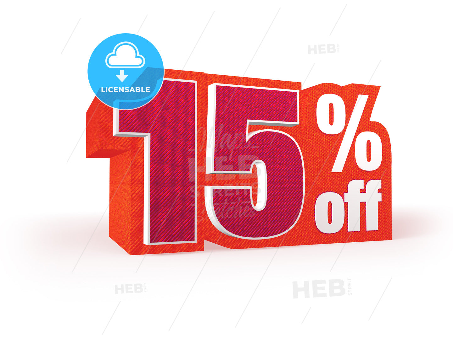 15 percent off red wool styled discount price sign – instant download