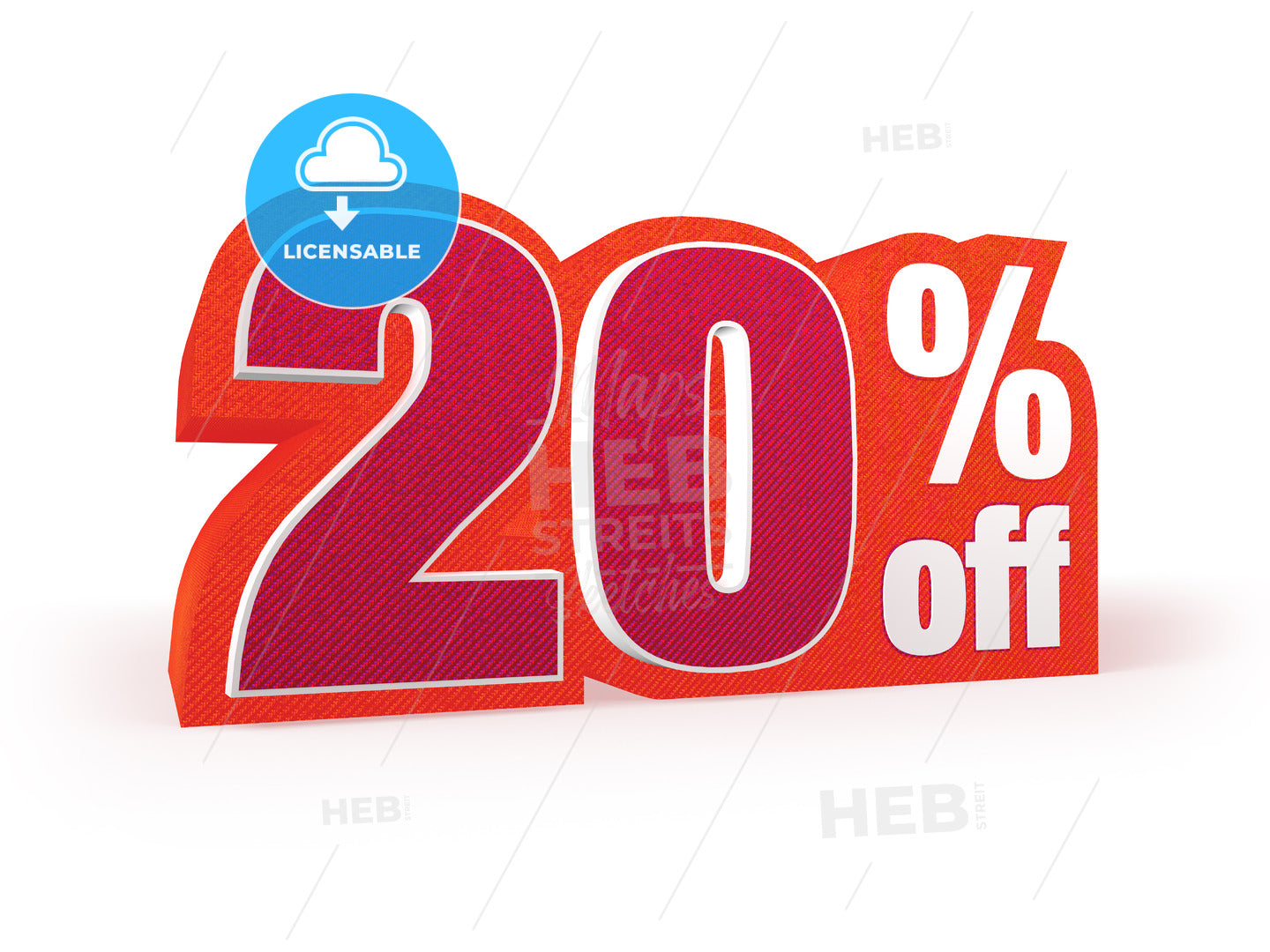 20 percent off red wool styled discount price sign – instant download