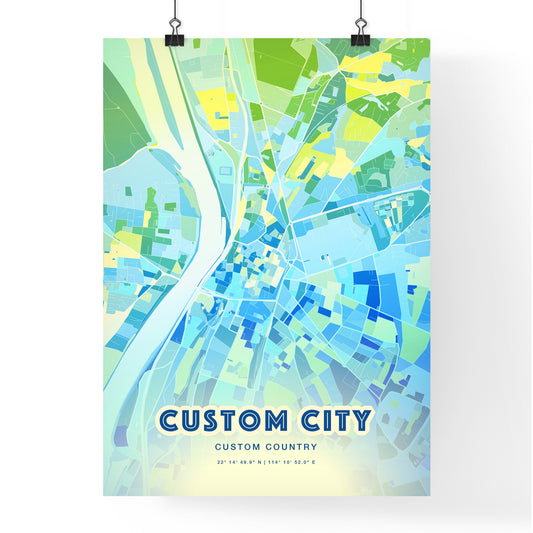 Custom COOL BLUE City Map