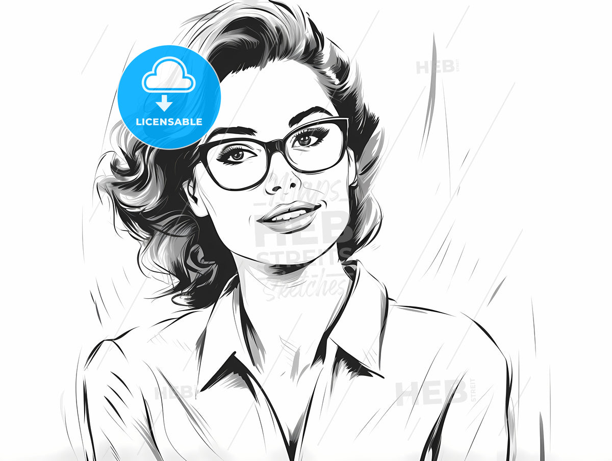 Woman Wearing Glasses