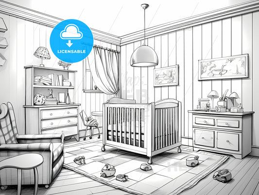 Drawing Of A Baby Room