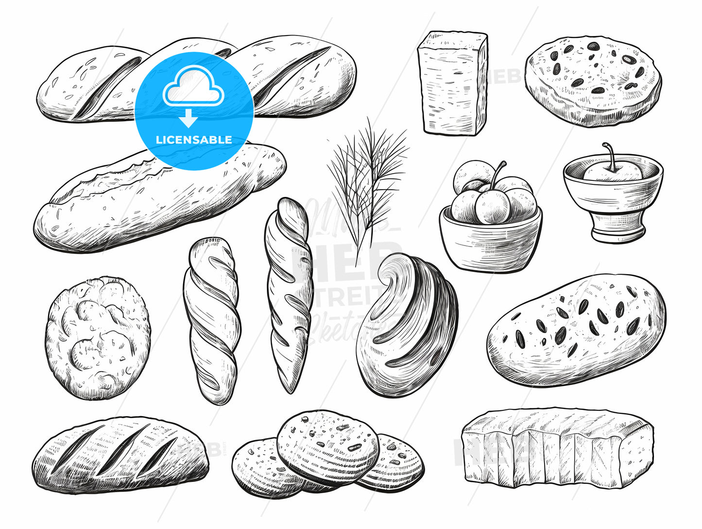 Collection Of Different Types Of Bread