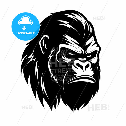 Black And White Gorilla Head