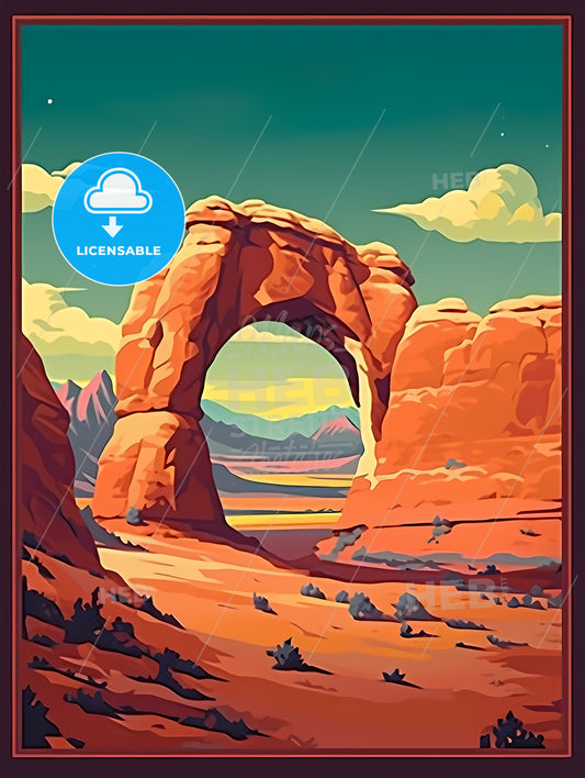 Poster Of A Rock Formation