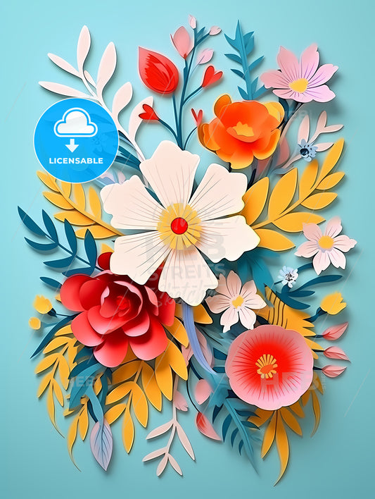 Paper Cut Out Of Flowers