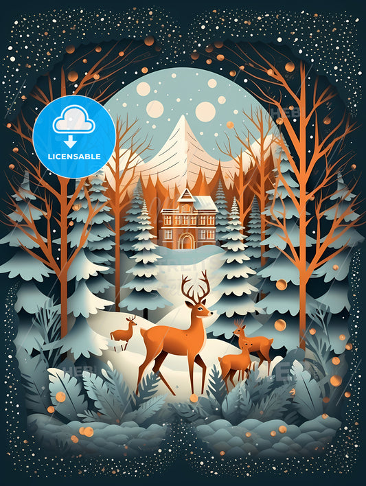 Deer In The Snow