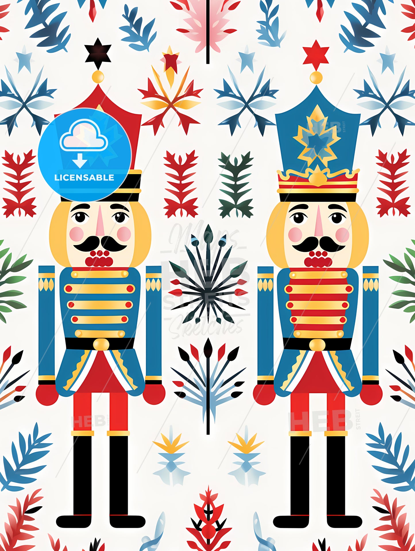 Nutcracker With Leaves And Flowers