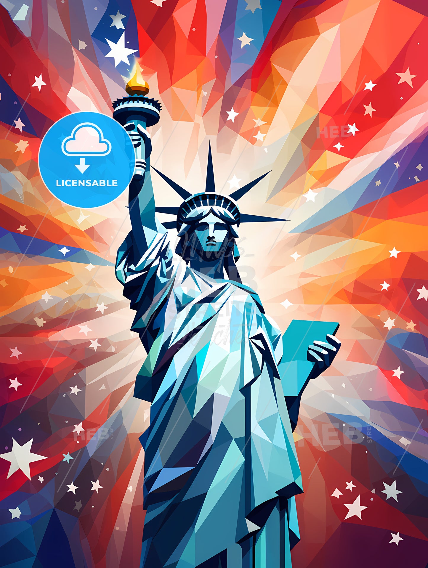 Low Poly Statue Of Liberty