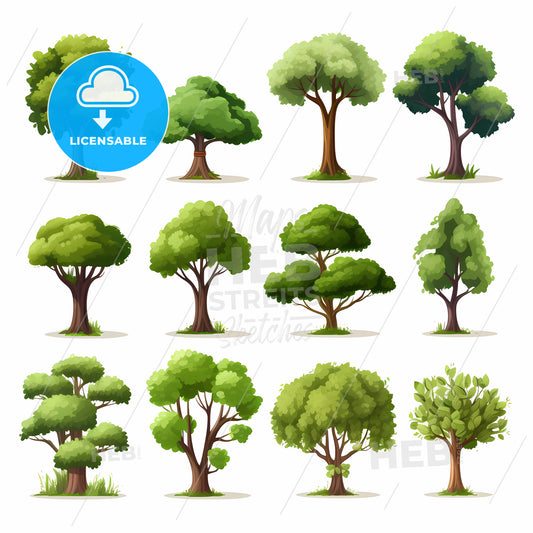 Collection Of Trees With Green Leaves