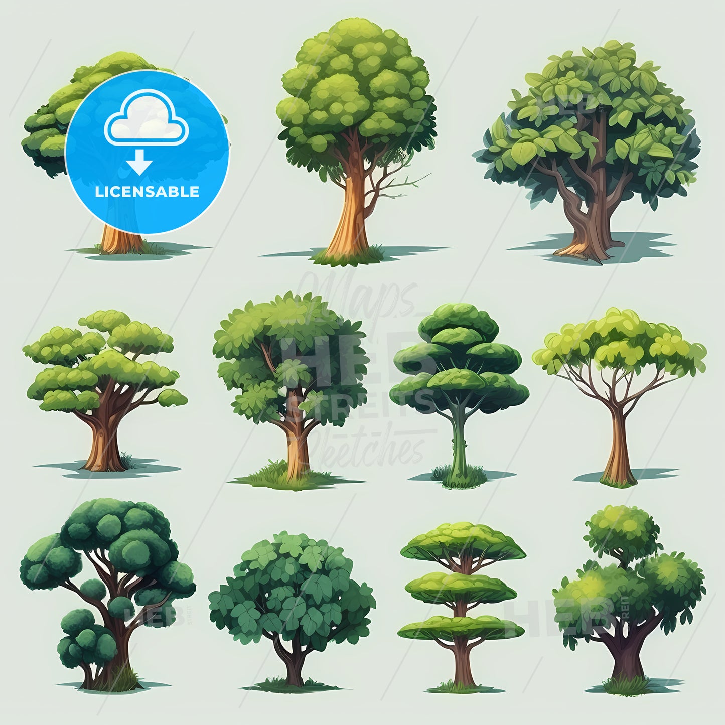 Collection Of Trees With Green Leaves