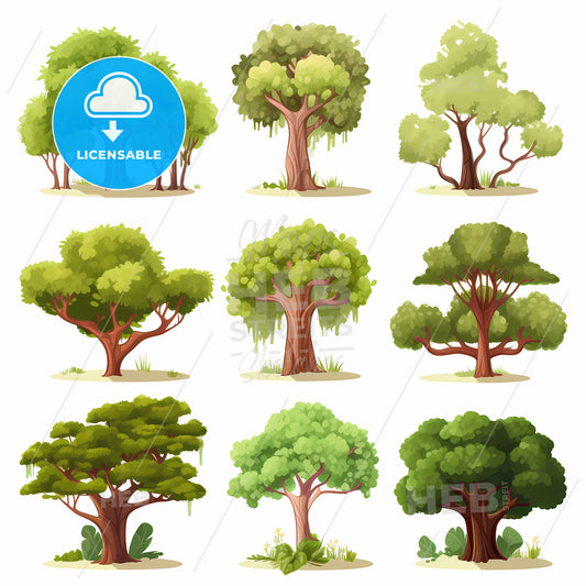 Collection Of Trees With Green Leaves