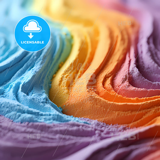 Close Up Of A Colorful Ice Cream