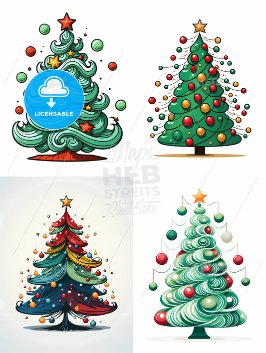 Collection Of Christmas Trees