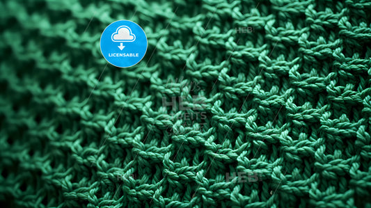 Close Up Of A Green Knitted Fabric