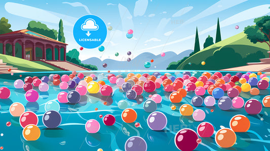 Colorful Balls In A Pool