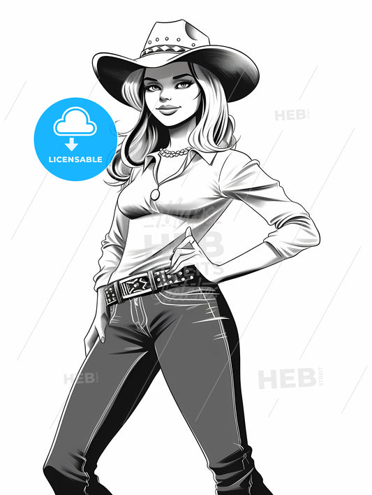 Woman In A Cowboy Hat