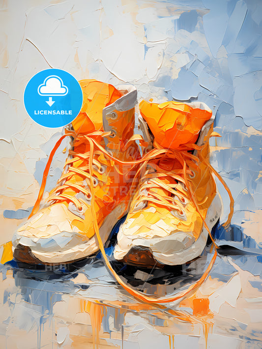 Painting Of A Pair Of Yellow Shoes