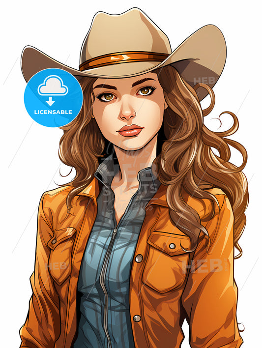 Woman Wearing A Cowboy Hat