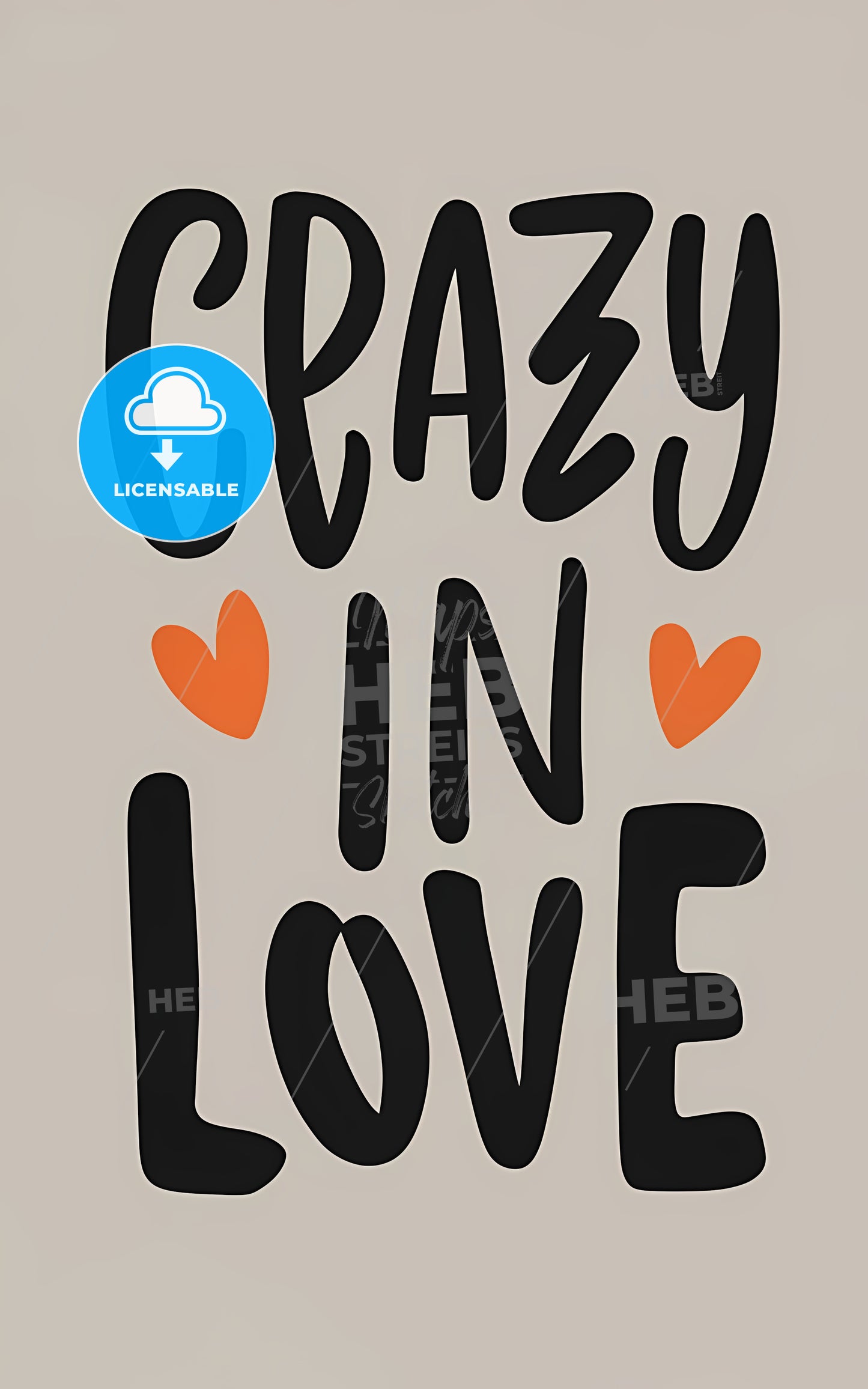 Crazy In Love - A Black And Orange Text On A White Background