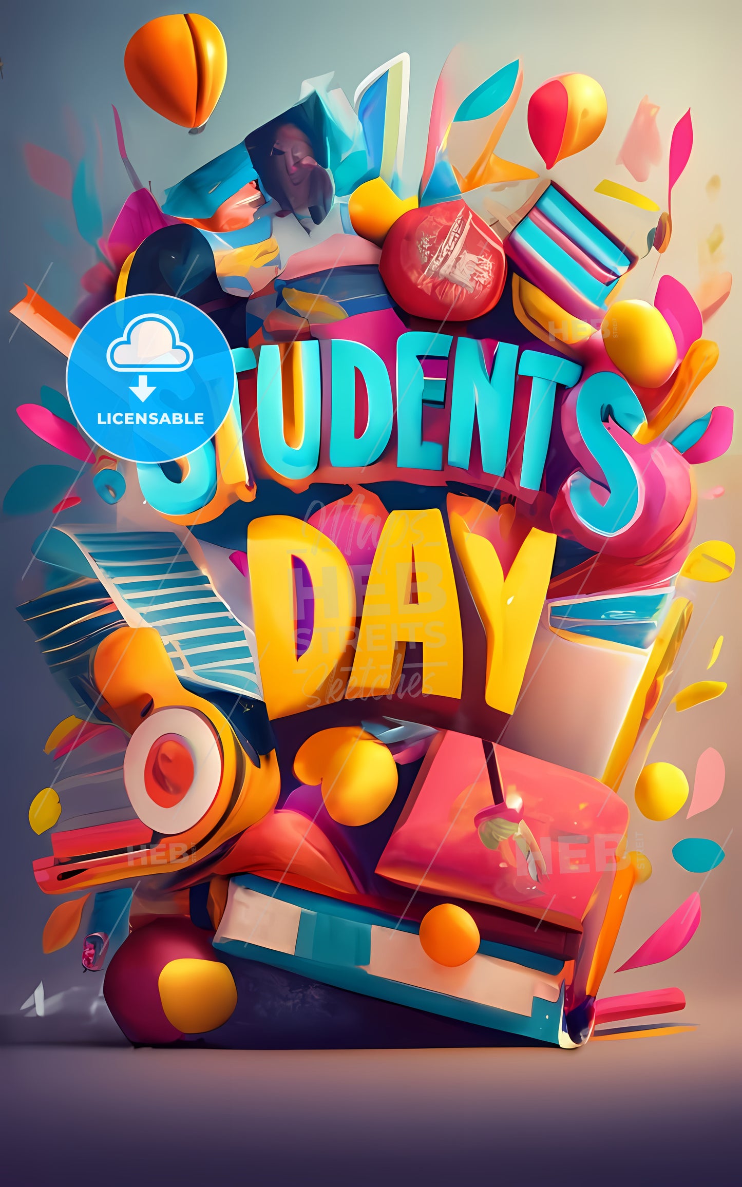 Students Day - A Group Of Colorful Objects