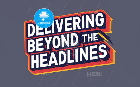 Delivering Beyond The Headlines - A Logo With White Text