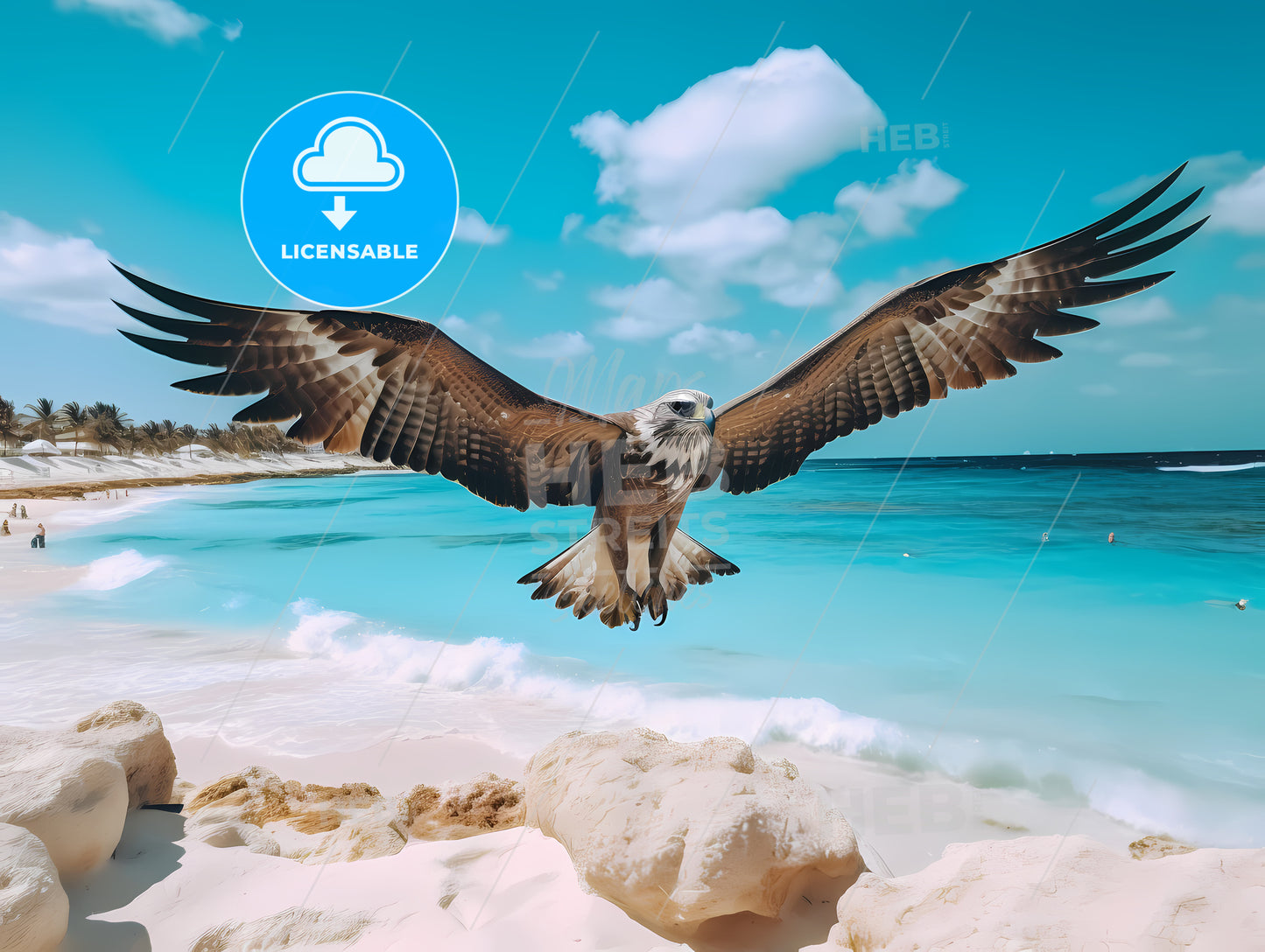 Bird Flying Over A Beach