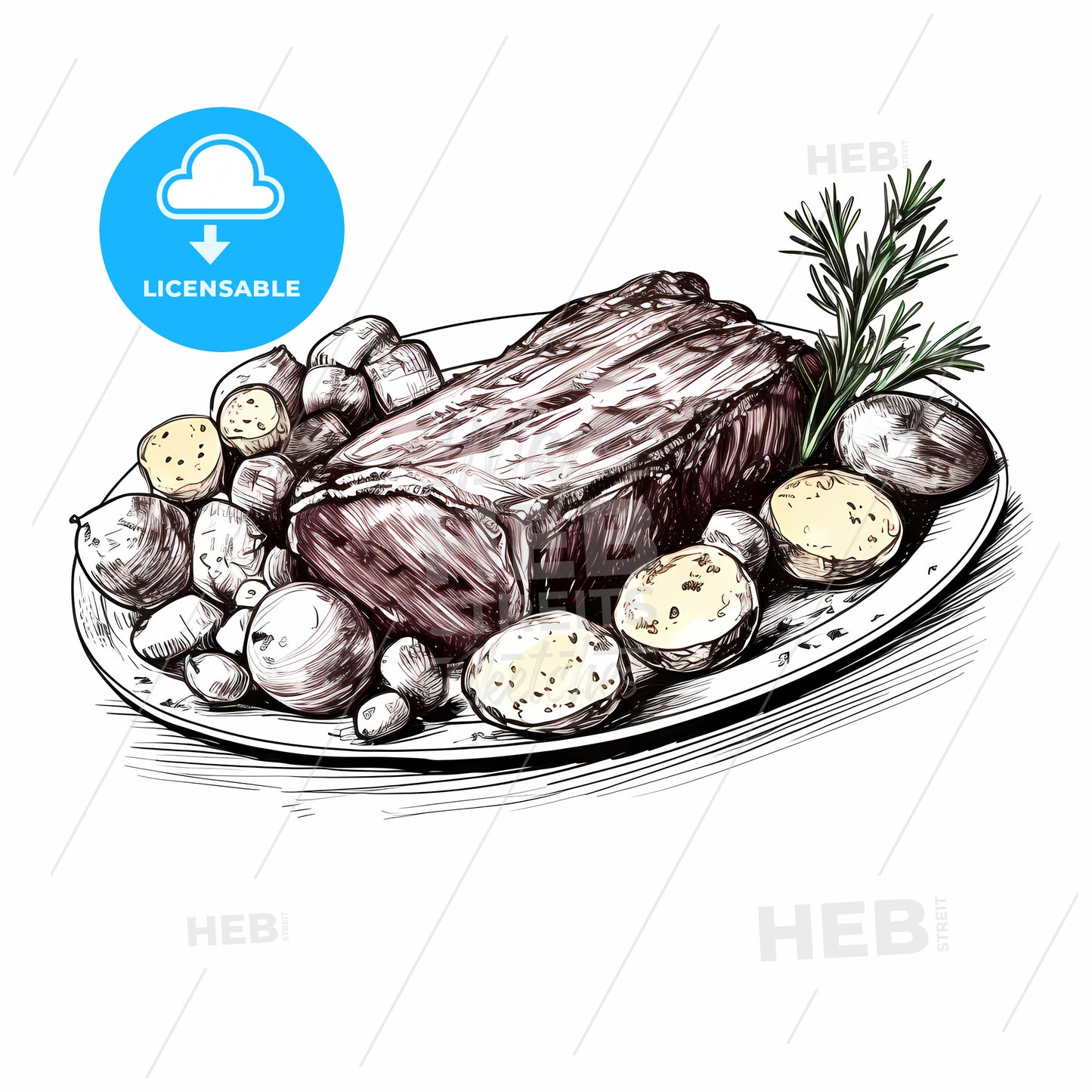 Plate Of Meat And Potatoes