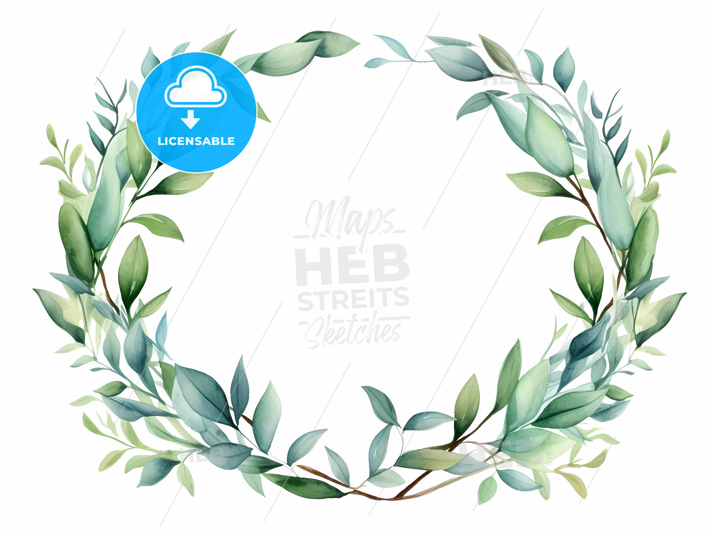 Wreath Of Leaves And Branches